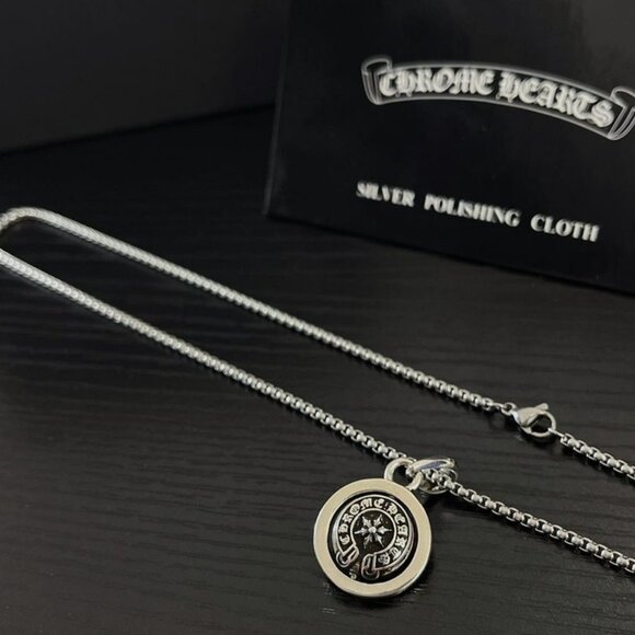 Chrome Hearts Black and Silver Pendant Necklace - Picture 2 of 6